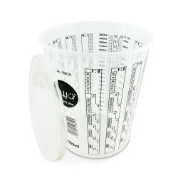 50 x T4W eXpert line Disposable Mixing Cups with lid / 2300ml